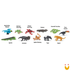 Tubo de miniatura - Animais da Floresta Tropical