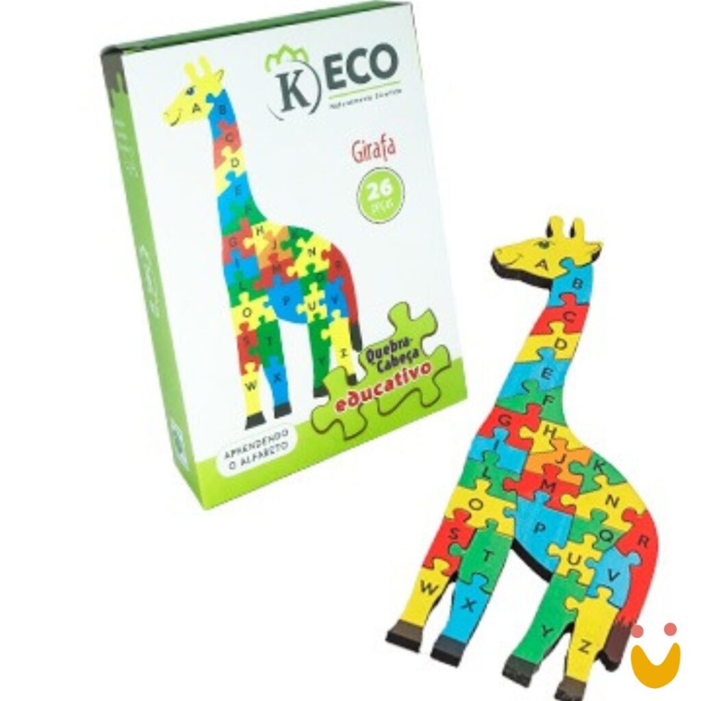 Quebra cabeças Alfabeto Girafa