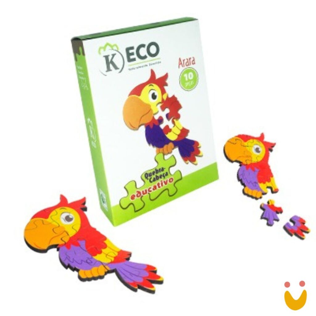 Quebra cabeças 10 peças – Arara