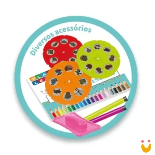 Mesa Projetora Para Desenhar Rosa Play e Learn Multikids - Imagem 4