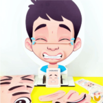 Expressões faciais frente e verso