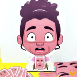 Expressões faciais frente e verso Preto - Imagem 3