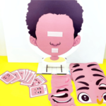 Expressões faciais frente e verso Preto - Imagem 4