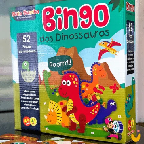 Brinquedo-educativo-bingo-dos-dinossauros-3-ludopia Bingo dos Dinossauros - Imagem 1