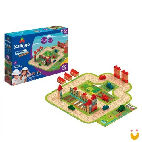 Brinquedo-educativo-brincando-de-engenheiro-fazendinha-xalingo-ludopia Brincando de Engenheiro Fazendinha - Imagem 1