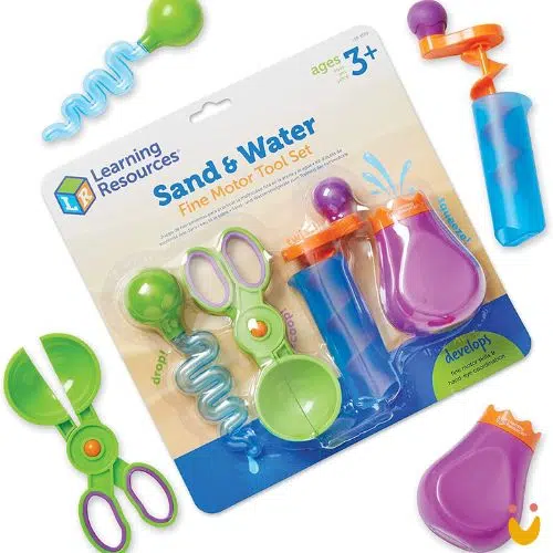 Brinquedo-educativo-kit-de-treino-coordenação-motora-fina-learning-resources-ludopia-4 Kit para treino de coordenação motora fina - Areia e água - Imagem 1