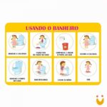 Adesivo Passo a Passo - Usando o banheiro - Menina
