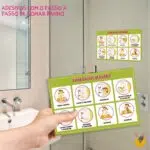 Adesivo Passo a Passo - Tomando Banho - Menina
