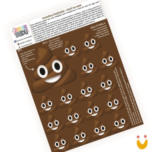 Adesivo de Incentivo Desfralde - Cocô no vaso - Imagem 2