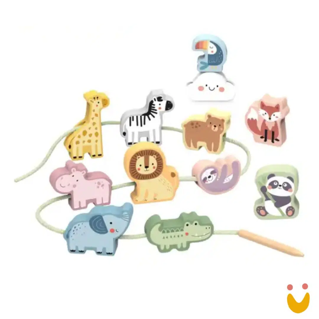 Brinquedo-educativo-blocos-de-laço-tooky-toys-ludopia Blocos de Laço Animais - Imagem 1