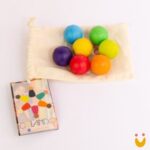 7 Bolas Médias de Madeira - Colorido - Imagem 2