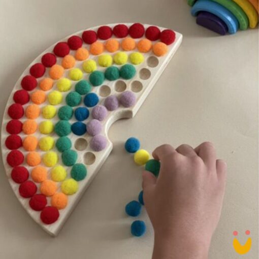 Arco-íris de Pompons - Colorido - Imagem 2