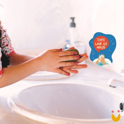Adesivo Lembrete de Higiene - Dê a Descarga e Lave as Mãos - Imagem 4