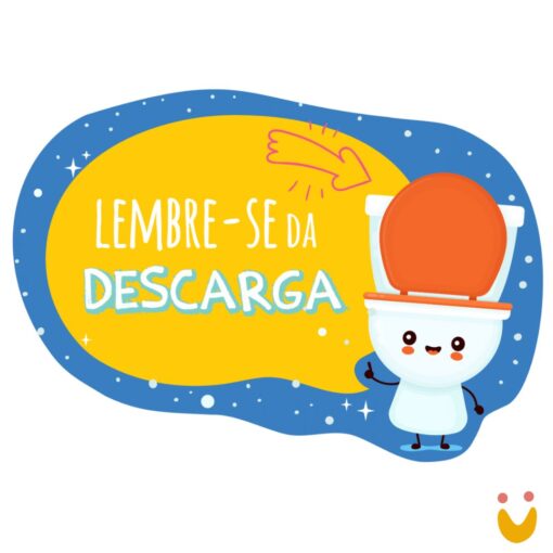 Adesivo Lembrete de Higiene - Dê a Descarga e Lave as Mãos - Imagem 2