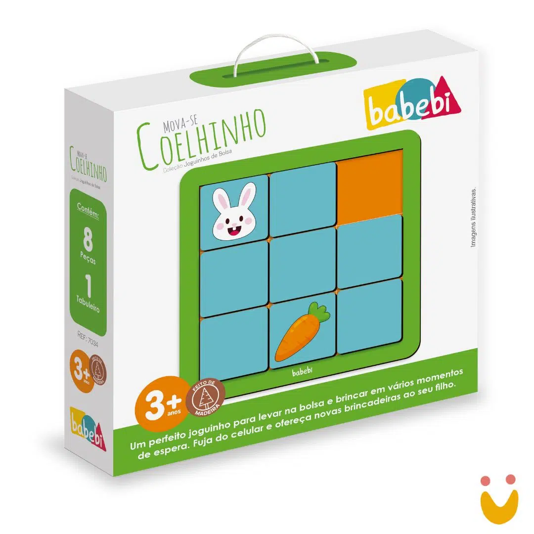 Brinquedo-educativo-joguinho-de-bolsa-mova-se-coelhinho-babebi-ludopia-1 Joguinho de Bolsa - Mova-se Coelhinho - Imagem 1