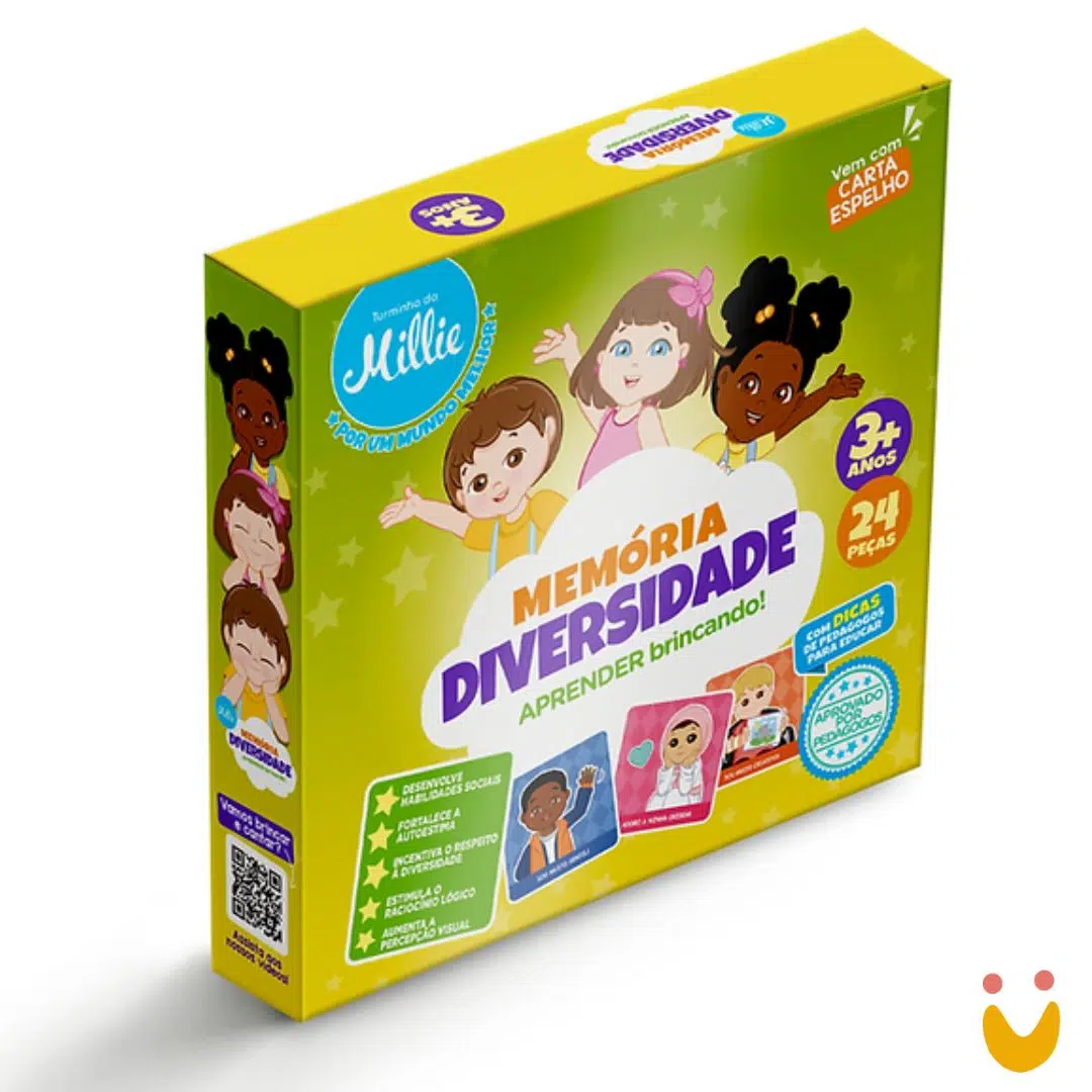 Brinquedo-educativo-memória-diversidade-turminha-da-millie-ludopia Jogo da Memória - Diversidade - Imagem 1