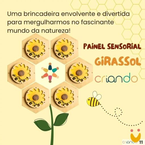 Painel Sensorial Colmeia - Girassol - Imagem 3