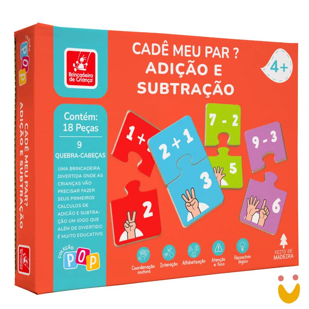 Quebra cabeça Cadê meu par - Adição e subtração - Imagem 1