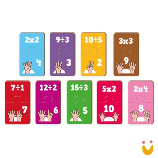 Quebra cabeça Cadê meu par - Divisão e multiplicação - Imagem 3