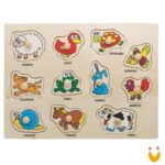 Encaixe divertido com pinos - Animais