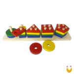 Encaixe divertido formas e cores - 5 colunas