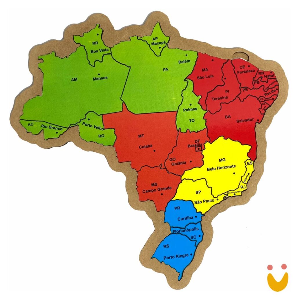 Mapa do Brasil recortado