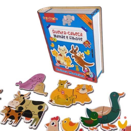 Quebra-cabeça mamãe e filhotes - Imagem 3