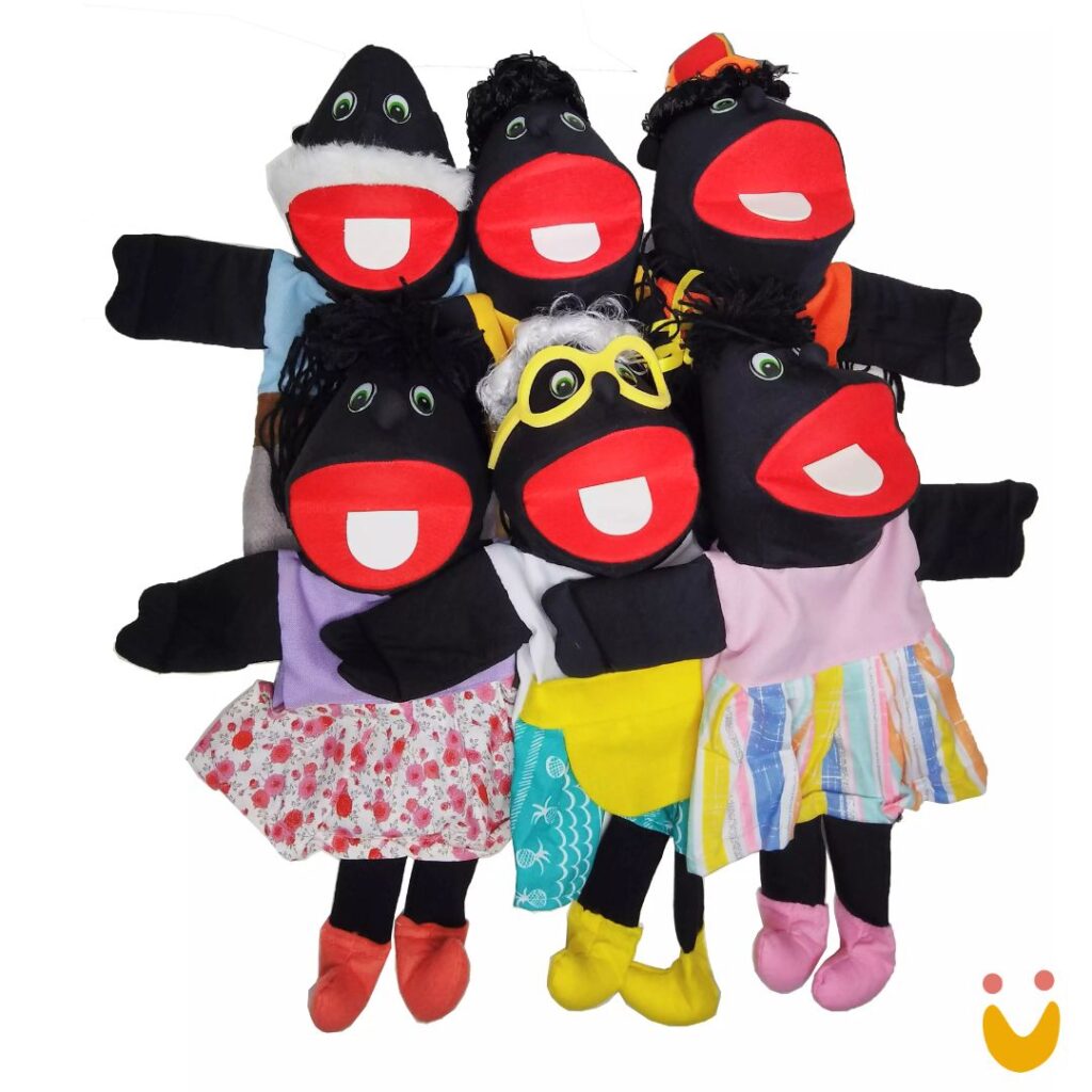 Kit Fantoches Família Negra
