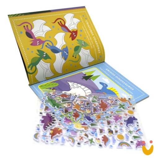 Aventuras com Adesivos - Livro de Atividades: Dinossauros - Imagem 3