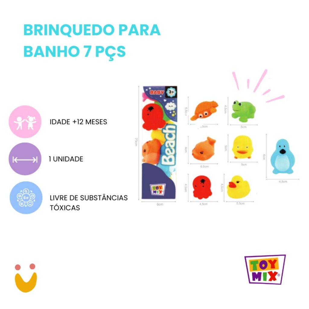 Brinquedo para banho – 7 peças