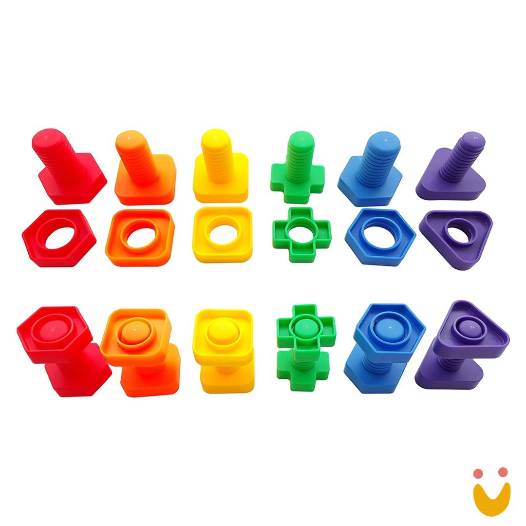 Brinquedo-educativo-porcas-parafusos-ludopia-2 Porcas e parafusos - Imagem 1