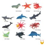 Kit animais marinhos 12 peças
