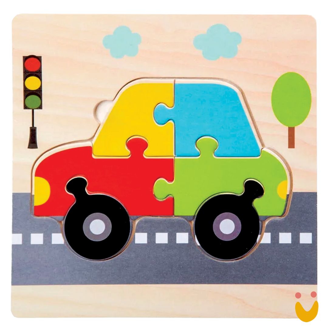 Brinquedo-educativo-quebra-cabeça-ludopia-10 Quebra cabeça Carrinho - Imagem 1