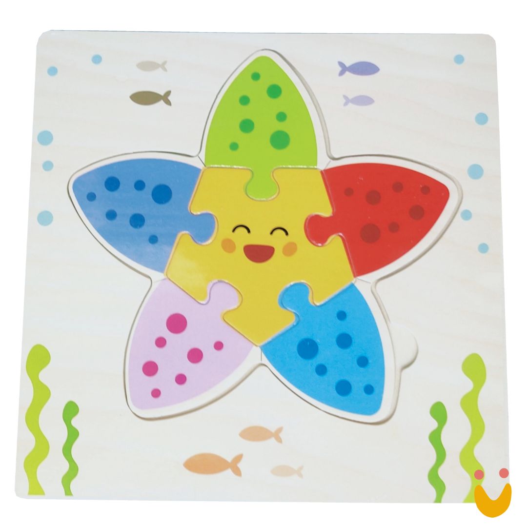 Brinquedo-educativo-quebra-cabeça-ludopia-7 Quebra cabeça Estrela do mar - Imagem 1