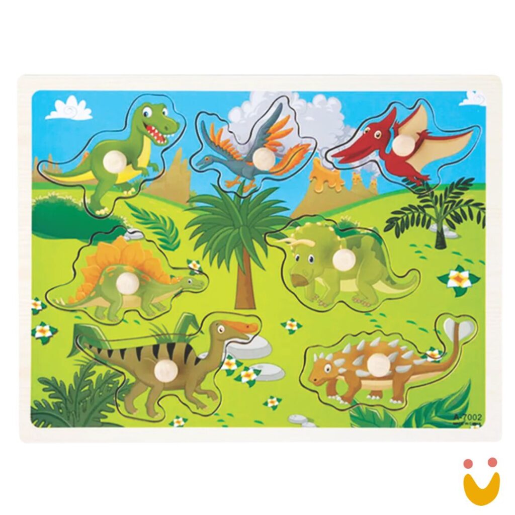 Encaixe divertido com pinos – dinossauro