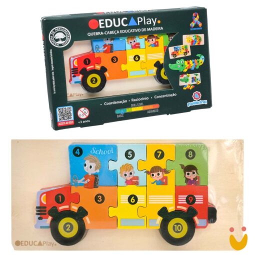 Quebra-cabeça Educativo de Madeira - Imagem 3