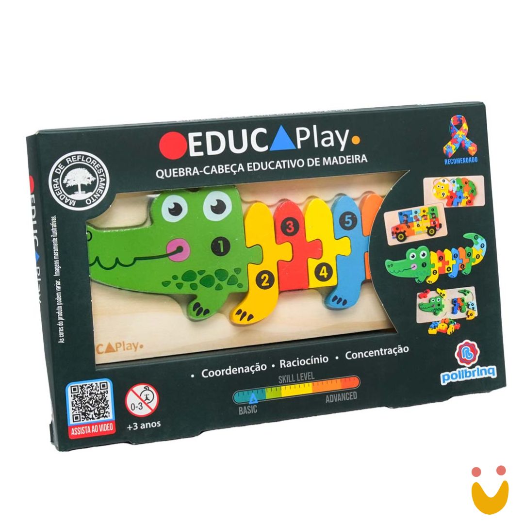 Brinquedo-educativo-quebra-cabeça-madeira-ludopia Quebra-cabeça Educativo de Madeira - Imagem 1