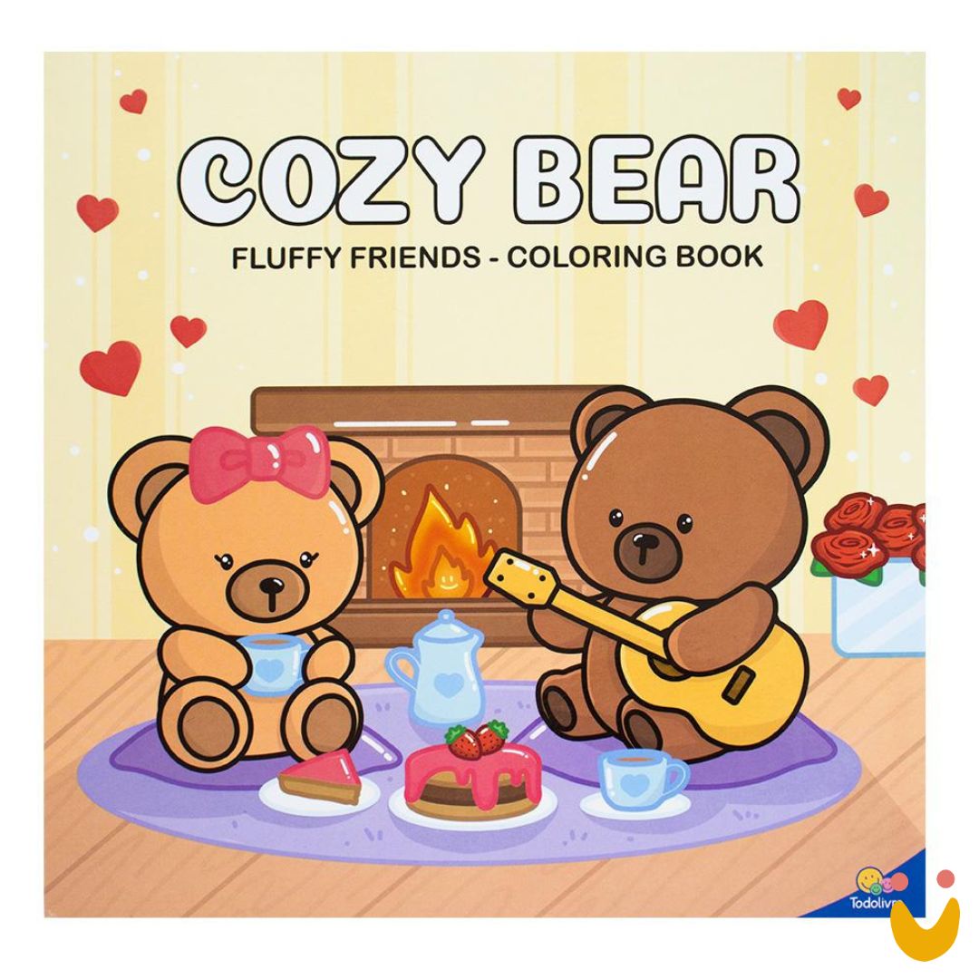 Livro-educativo-cozy-friends-ludopia-5 Fluffy Friends - Coloring Book: Cozy Bear - Imagem 1