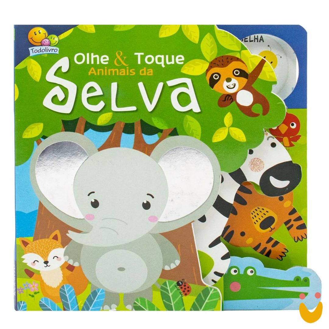 Livro-sensorial-olhe-toque-ludopia Olhe e Toque! Animais da Selva - Imagem 1