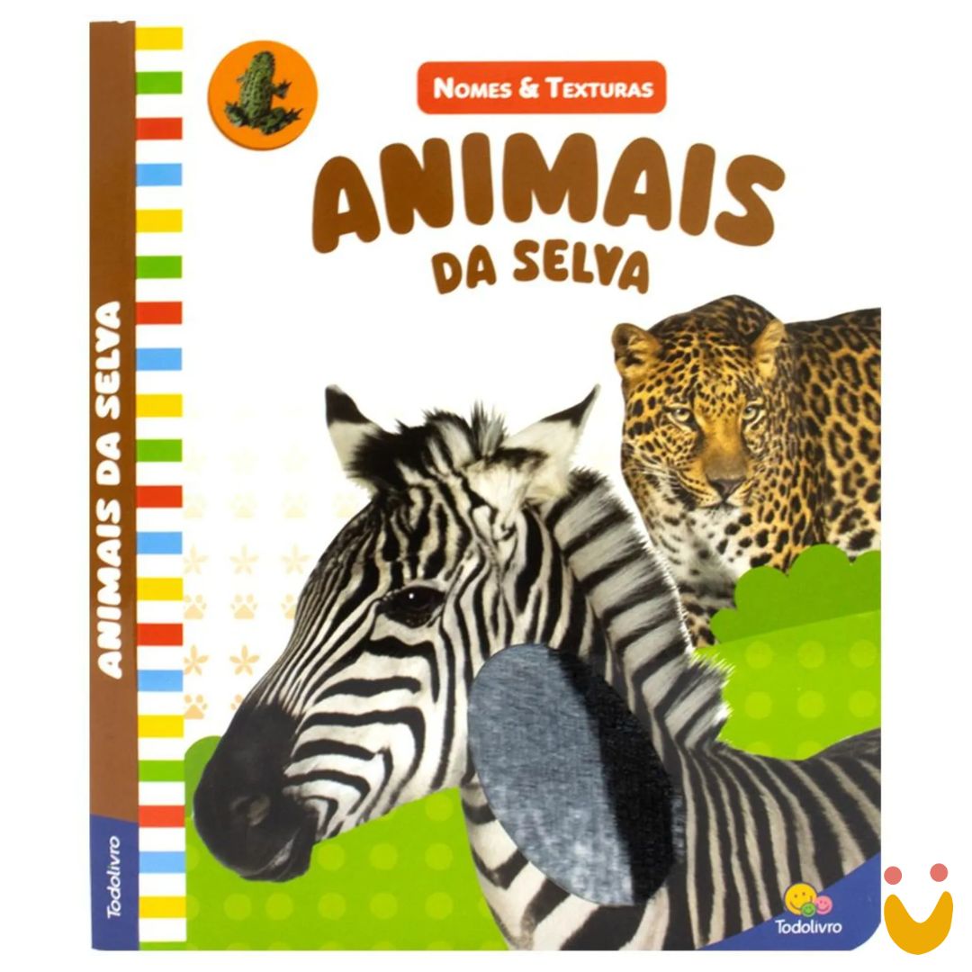 Livro-sensorial-textura-ludopia-2 Nomes & Texturas: Animais da selva - Imagem 1