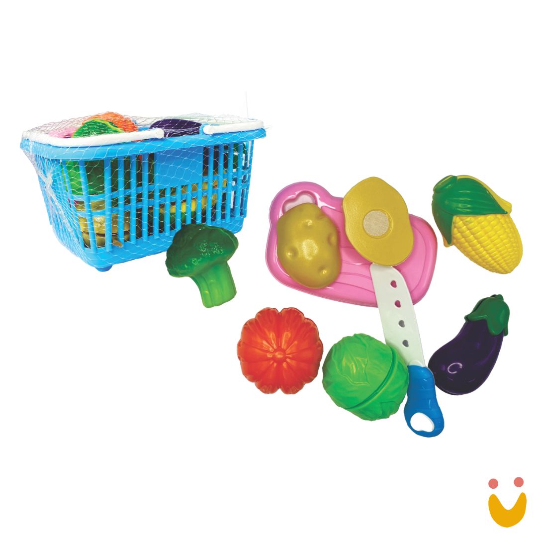 Brinquedo-educativo-cestinha-legumes-ludopia-1 Cestinha Legumes Crec 9 peças - Imagem 1
