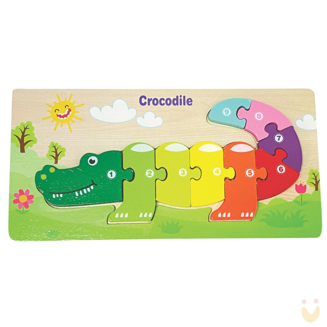 Brinquedo-educativo-quebra-cabeça-3d-ludopia-2 Quebra cabeça 3D Crocodilo - Imagem 1