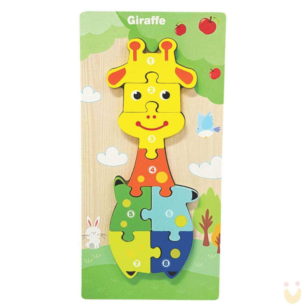 Brinquedo-educativo-quebra-cabeça-3d-ludopia Quebra cabeça 3D Girafa - Imagem 1
