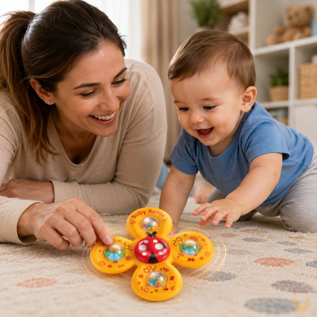 Brinquedo-educativo-sensorial-baby-spinner-ludopia Baby Spinner Quádruplo - Imagem 1