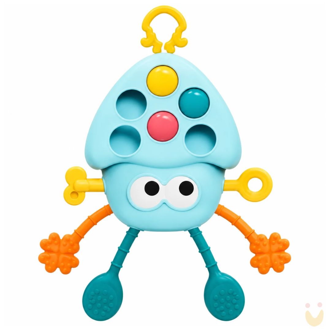 Brinquedo-educativo-chocalho-interativo-polvo-ludopia-1 Chocalho Interativo Polvo Azul - Imagem 1