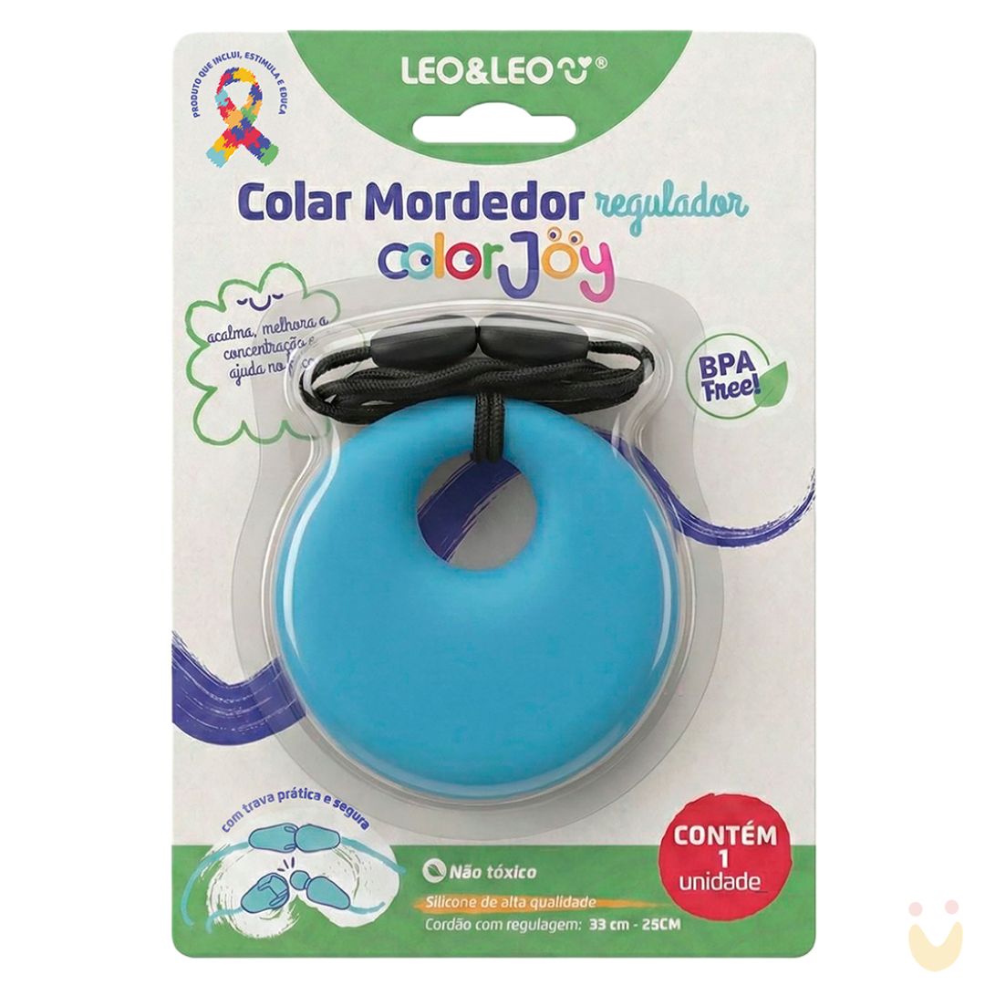Recurso-terapêutico-colar-mordedor-ludopia-2 Colar mordedor sensorial ColorJoy Azul - Imagem 1